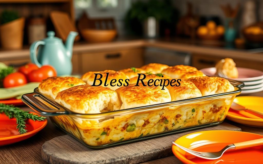 breakfast casserole with biscuits