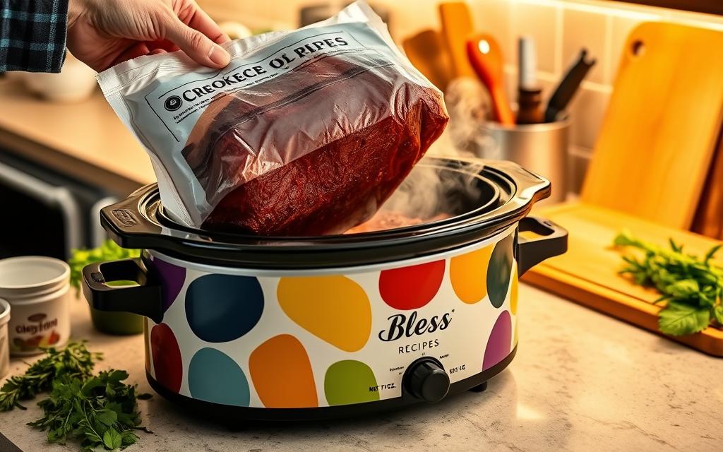 preparing frozen roast for crock pot