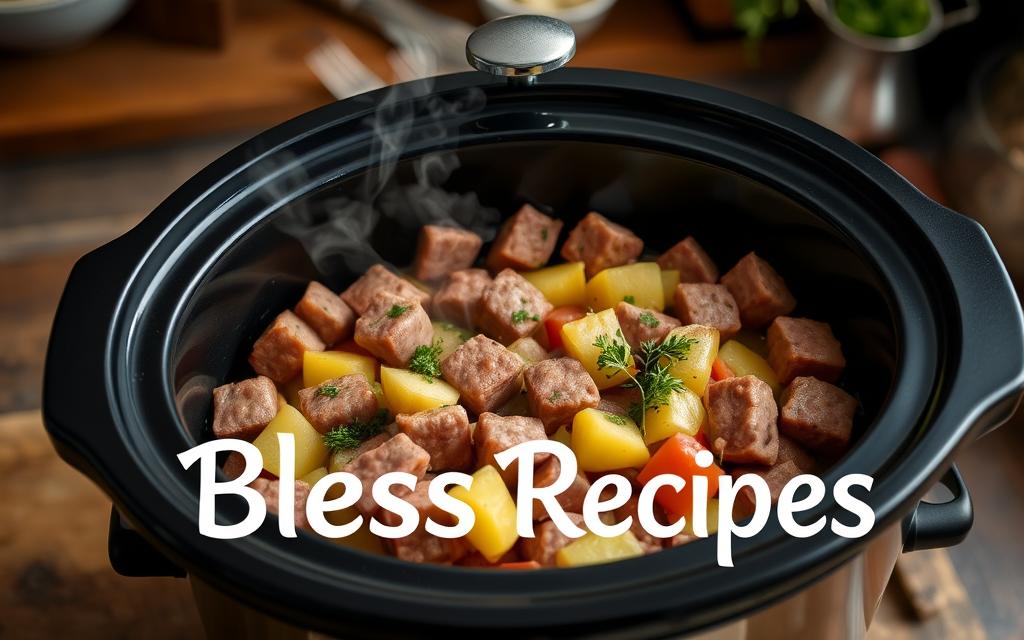 sausage and potatoes in slow cooker